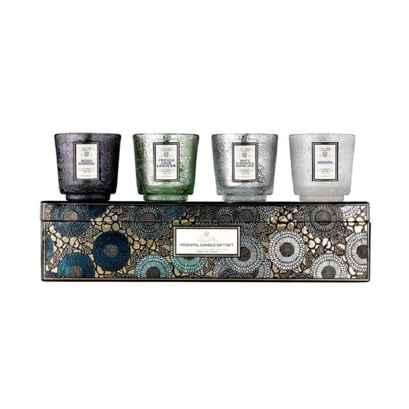 Giftset Voluspa 4 Pedestal Candle - Cool Tones Japonica