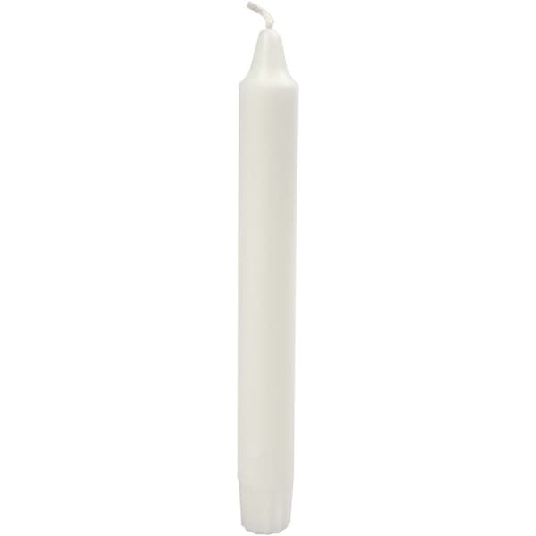 Kronljus - dia. 23 mm - H: 20 cm - Vit - 30 st