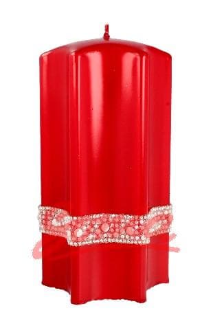 ARTMAN Christmas decorative candle Crystal Opal Pearl Red - 1pc big star