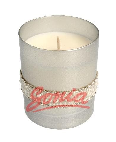ARTMAN Candle Decorative Glass Pearl Crystal Opal silver - 1pc
