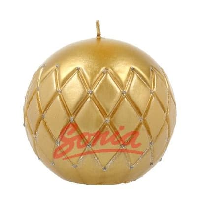 Florence ARTMAN Candle decorative gold - a large ball 1pc