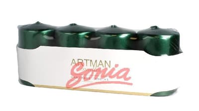 ARTMAN Candle decorative 4-pack Metallic green - small roller 1op.-4p