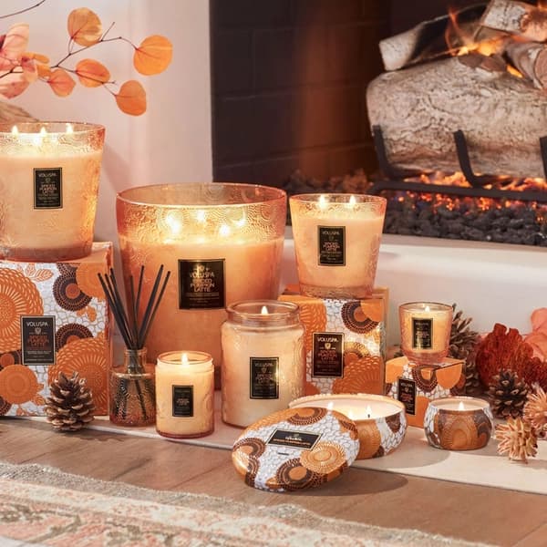 Voluspa 3-Wick Decorative Tin Candle Spiced Pumpkin Latte 340g