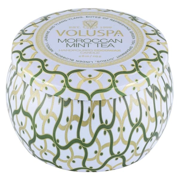 Voluspa Decorative Tin Candle Moroccan Mint Tea 113g