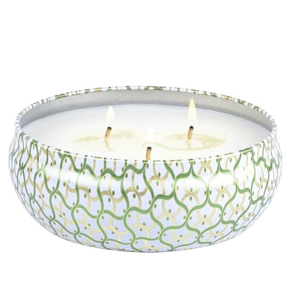 Voluspa 3-Wick Candle Decorative Tin Moroccan Mint Tea 340g