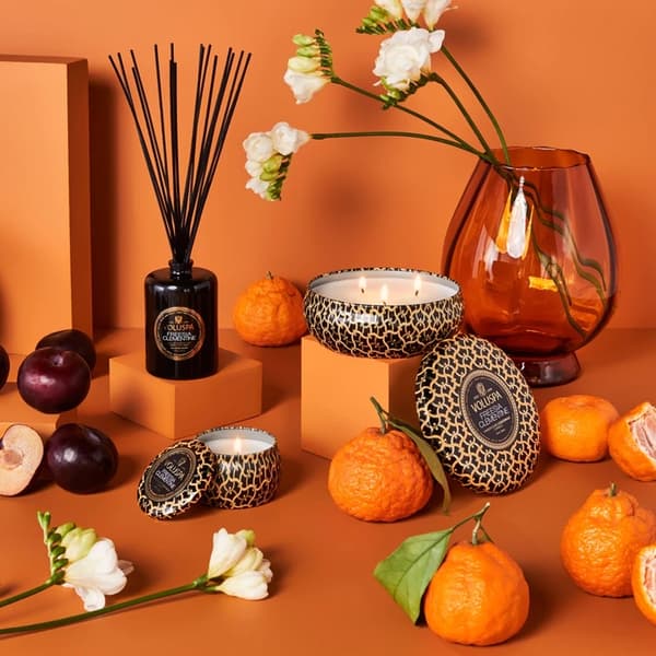 Voluspa 3-Wick Candle Decorative Tin Freesia Clementine 340g