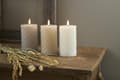Miniatyrbild 3 av 7: LED Blockljus Flamme Swirl Vit 15cm