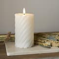 Miniatyrbild 4 av 7: LED Blockljus Flamme Swirl Vit 15cm