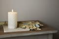 Miniatyrbild 6 av 7: LED Blockljus Flamme Swirl Vit 15cm