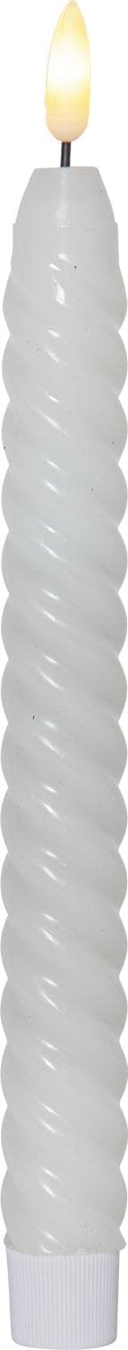 LED Antikljus Flamme Swirl Vit 2-P