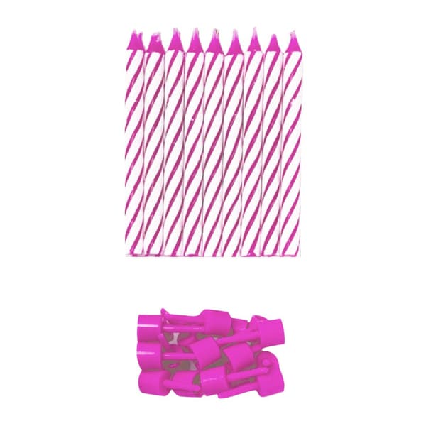 Simon Elvin Glitter spiral fødselsdagslys (pakke med 6) Pink One Size
