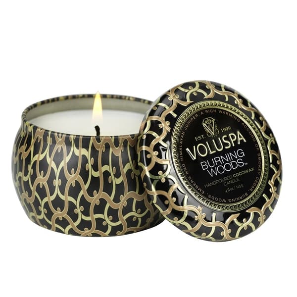 Voluspa Decorative Tin Candle Burning Woods 113g
