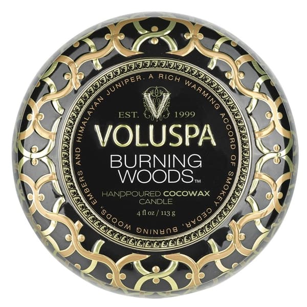 Voluspa Decorative Tin Candle Burning Woods 113g