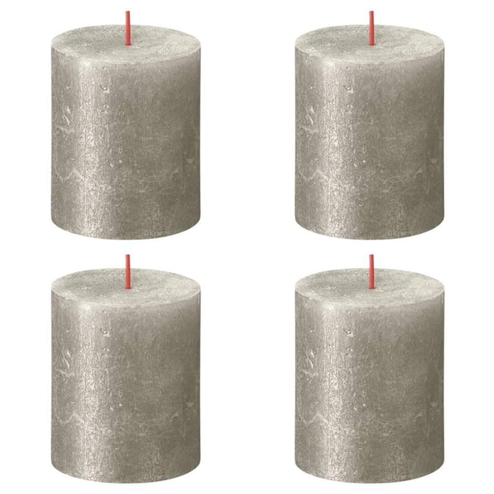 Bolsius Blockljus Shimmer 4-pack 80x68 mm champagne