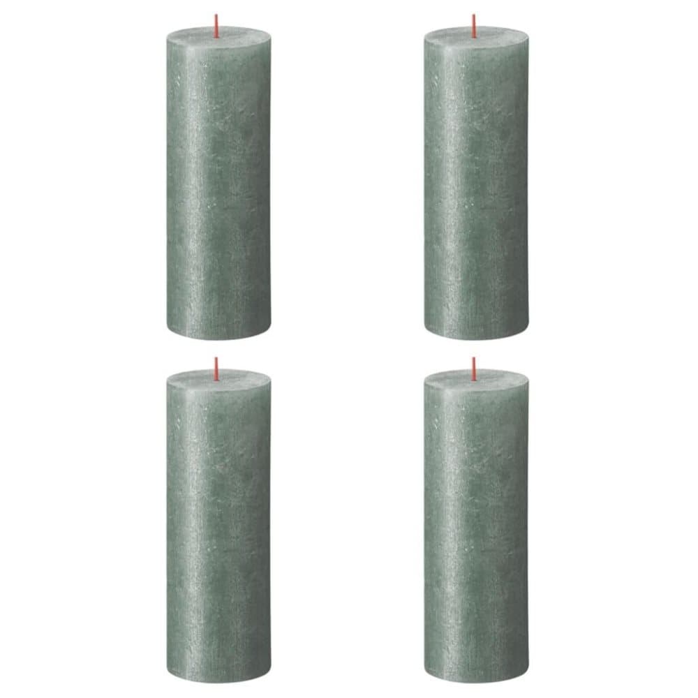 Bolsius Blockljus Shimmer 4-pack 190x68 mm blå