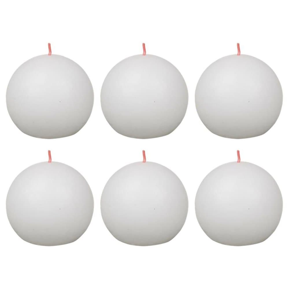Bolsius Blockljus klotformad 6-pack 76x190 mm molnvit