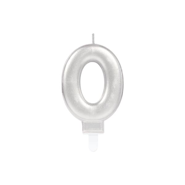 Amscan Antal 0 metalliske stearinlys Silver One Size