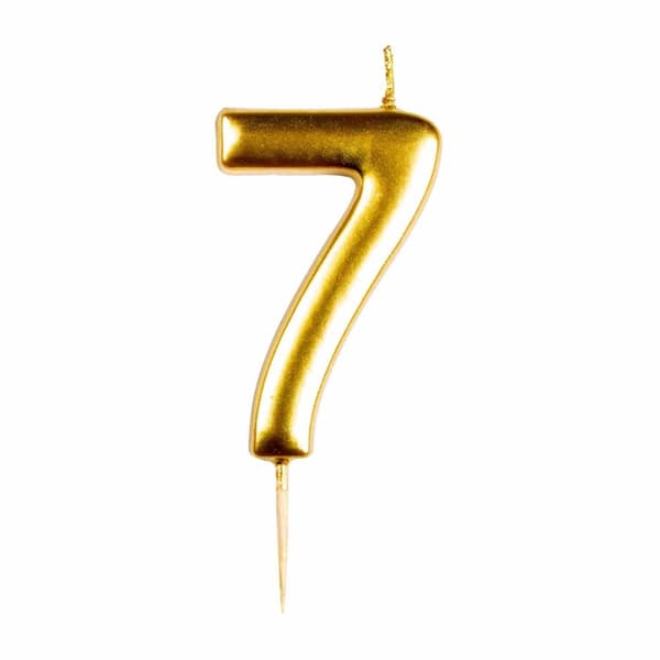 Amscan Metallic 7 Candle Gold One Size