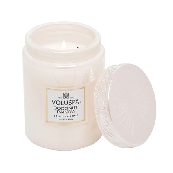 Voluspa Mini Large Glass Jar Coconut Papaya 156g