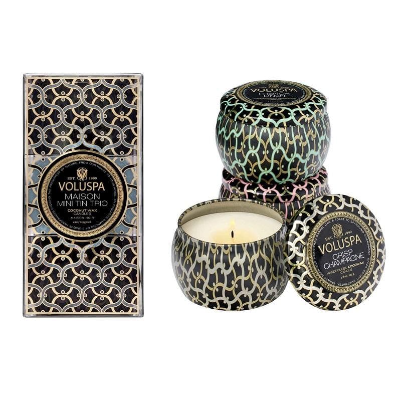 Giftset Voluspa Mini Candle Trio Maison Noir 2022