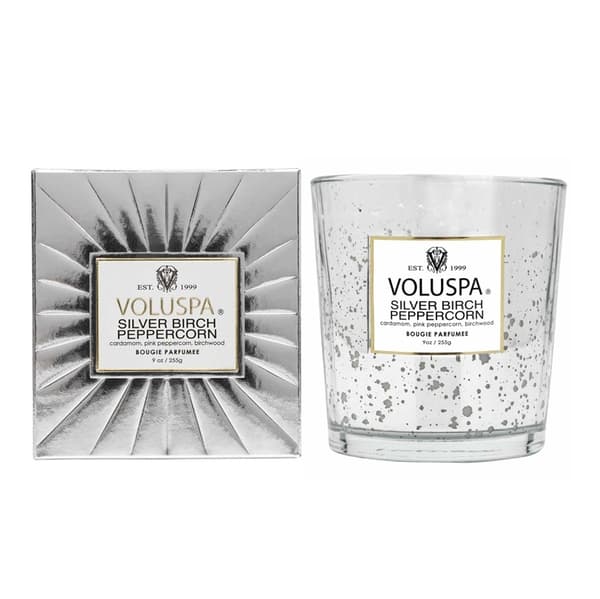 Voluspa Boxed Candle Silver Birch Peppercorn 255g