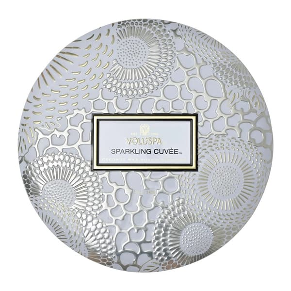 Voluspa 3-Wick Candle Decorative Tin Sparkling Cuvée 340g