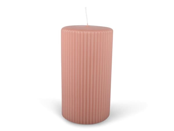 Ljus Blockljus Rosa Relief 7x12 cm