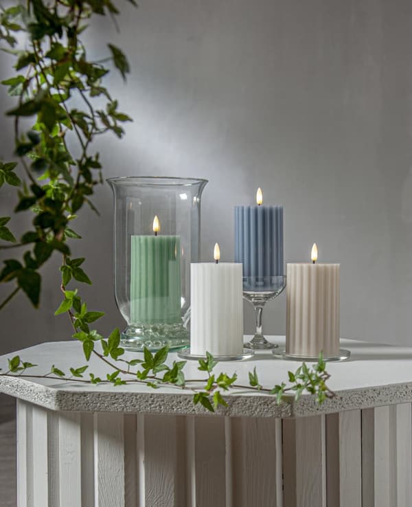 LED BLOCKLJUS FLAMME STRIPE BLÅ