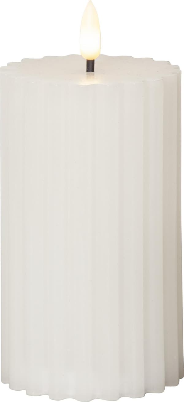 LED BLOCKLJUS FLAMME STRIPE VIT