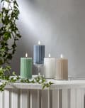 Miniatyrbild 7 av 10: LED BLOCKLJUS FLAMME STRIPE VIT