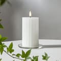 Miniatyrbild 1 av 10: LED BLOCKLJUS FLAMME STRIPE VIT