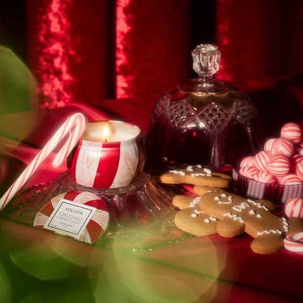 Voluspa Mini Decorative Tin Candle Crushed Candy Cane 113g