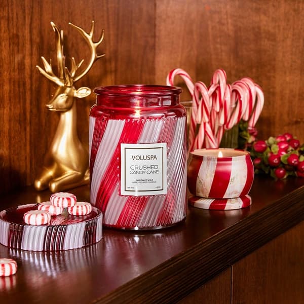 Voluspa Mini Decorative Tin Candle Crushed Candy Cane 113g