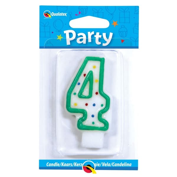 Qualatex Polka Dot Birthday Candle Multicoloured One Size