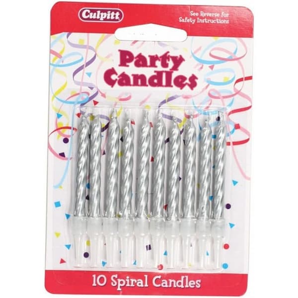 Culpitt Spiral Birthday Pick Candles (Pack of 10)