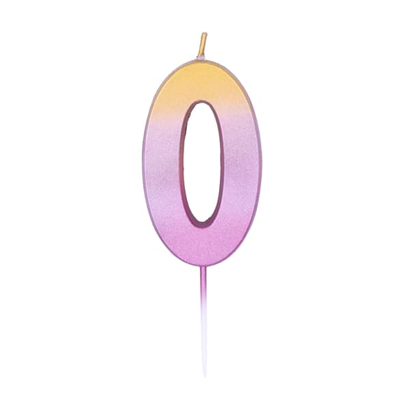 Pioneer Europe Number 0 Ombre Candle Rose Gold One Size
