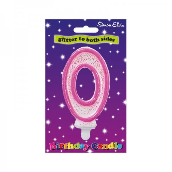 Simon Elvin Number 0 Double Sided Candle Pink/White One Size