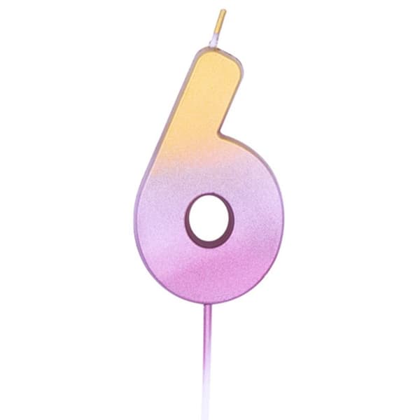 Pioneer Europe Ombre 6th Birthday Candle Rose Gold One Size
