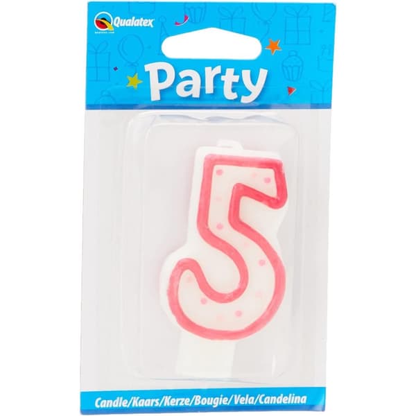 Qualatex Dotted 5th Birthday Candle