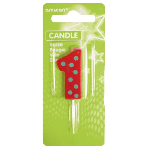 Amscan 1 Dotted Candles Red/Green One Size
