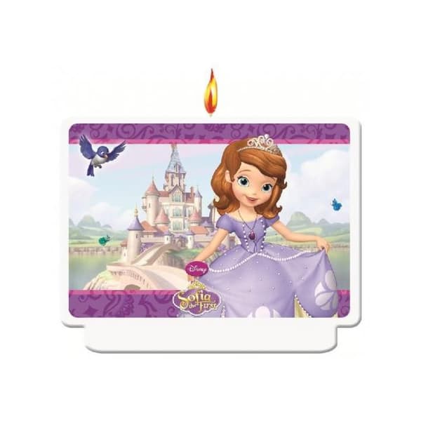 Sofia The First Birthday Candle Purple/White One Size
