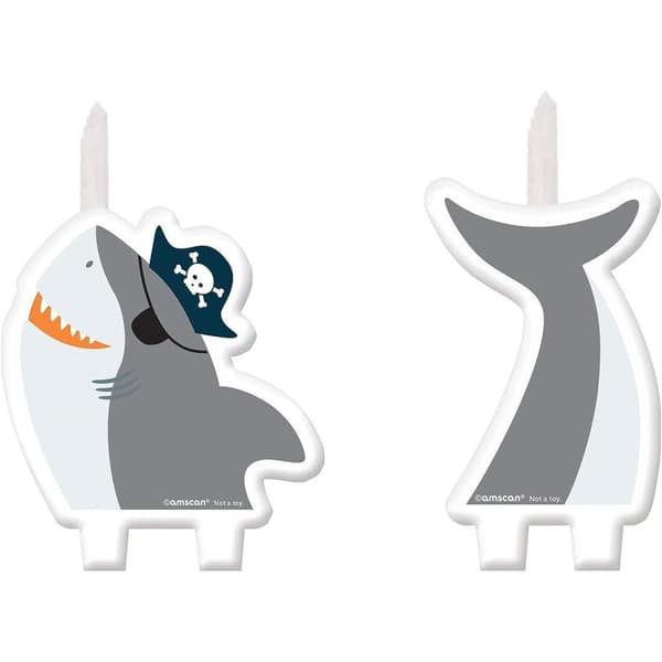 Amscan Ahoy 1st Birthday Candles (Pack of 2) Grey/White One Size