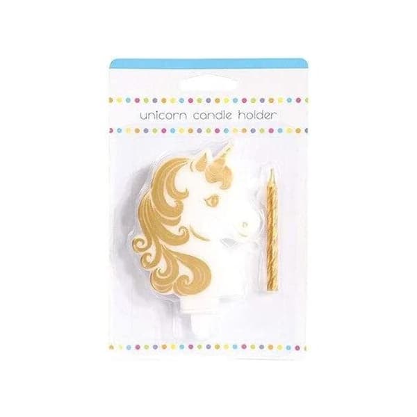 Culpitt Unicorn Head Candle Set Gold/White One Size