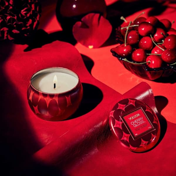 Voluspa Decorative Tin Candle Cherry Gloss 113g