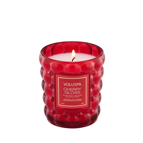 Voluspa Boxed Textured Glass Candle Cherry Gloss 184g
