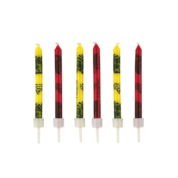 Cars Wax Logo Birthday Candles (Pack of 12) Red/Yellow/Black One Size