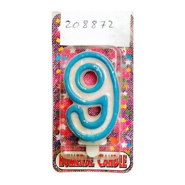 Deluxe Number 9th Birthday Candle