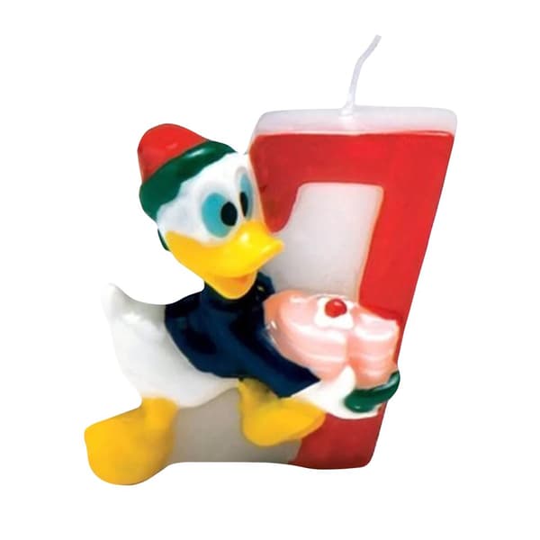 Disney Number 7 Donald Duck Birthday Candle Multicoloured One Size
