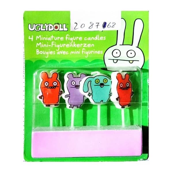 Ugly Dolls Minifigure Pick Candles (Pack of 4) Multicoloured One Size