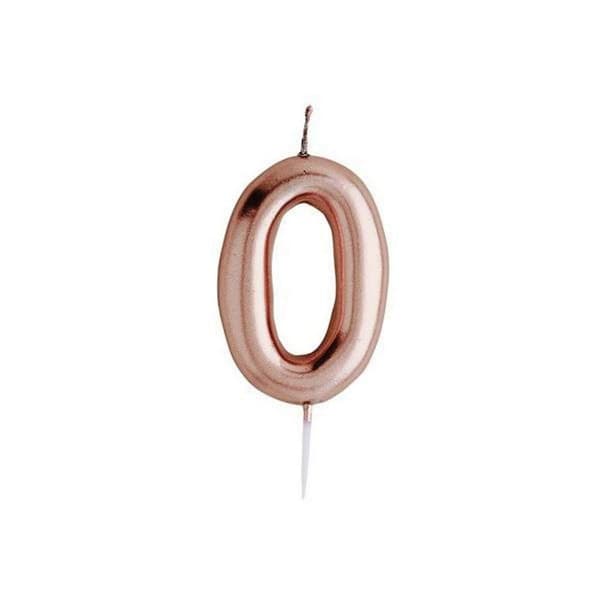 Amscan Number 0 Birthday Candle Gold One Size